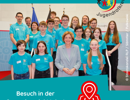 Der Schulsanitätsdienst Treis-Karden zu Besuch in der Staatskanzlei Mainz